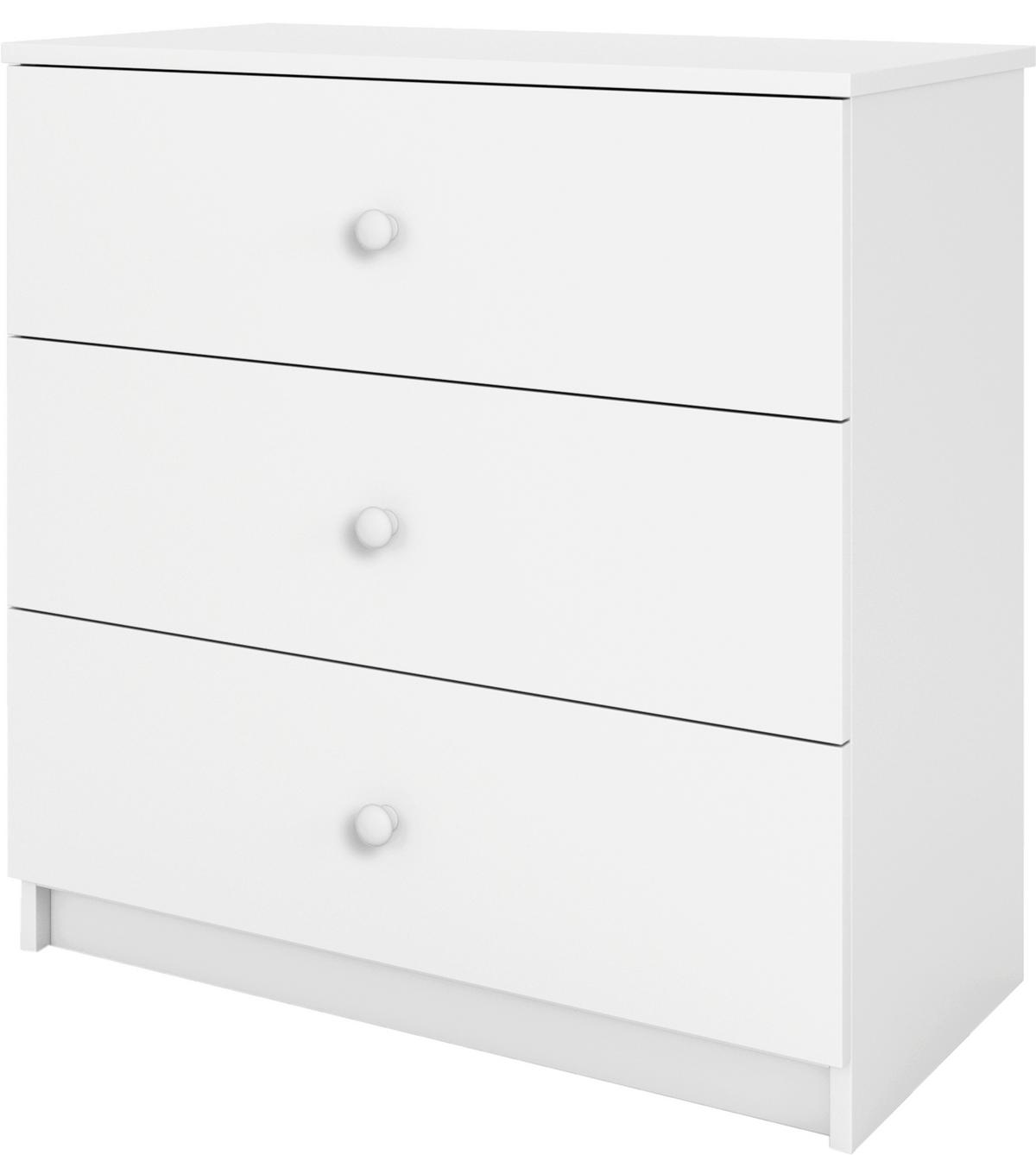 Otroška Komoda Babydreams, Bela - bela, Moderno, umetna masa/leseni material (80/80/41cm) - MID.YOU