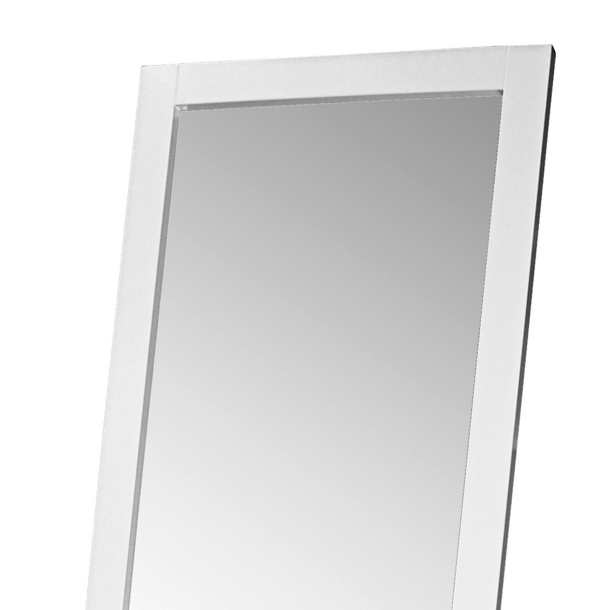 Oglindă MEGGY - alb, Modern, sticlă/lemn (40/160/3,8cm) - Modern Living