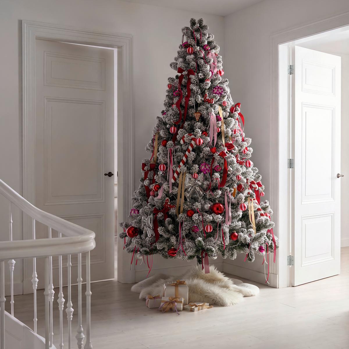 Weihnachtsbaum Snowy 2 Grün/Weiß ca. 240cm - Weiß/Grün, KONVENTIONELL, Kunststoff/Metall (147/240cm) - Mömax