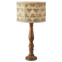 Tischleuchte Ano Table Weiß/Beige max. 40 Watt - Beige/Weiß, Basics, Holz/Textil (30/30/62,5cm) - Markslöjd