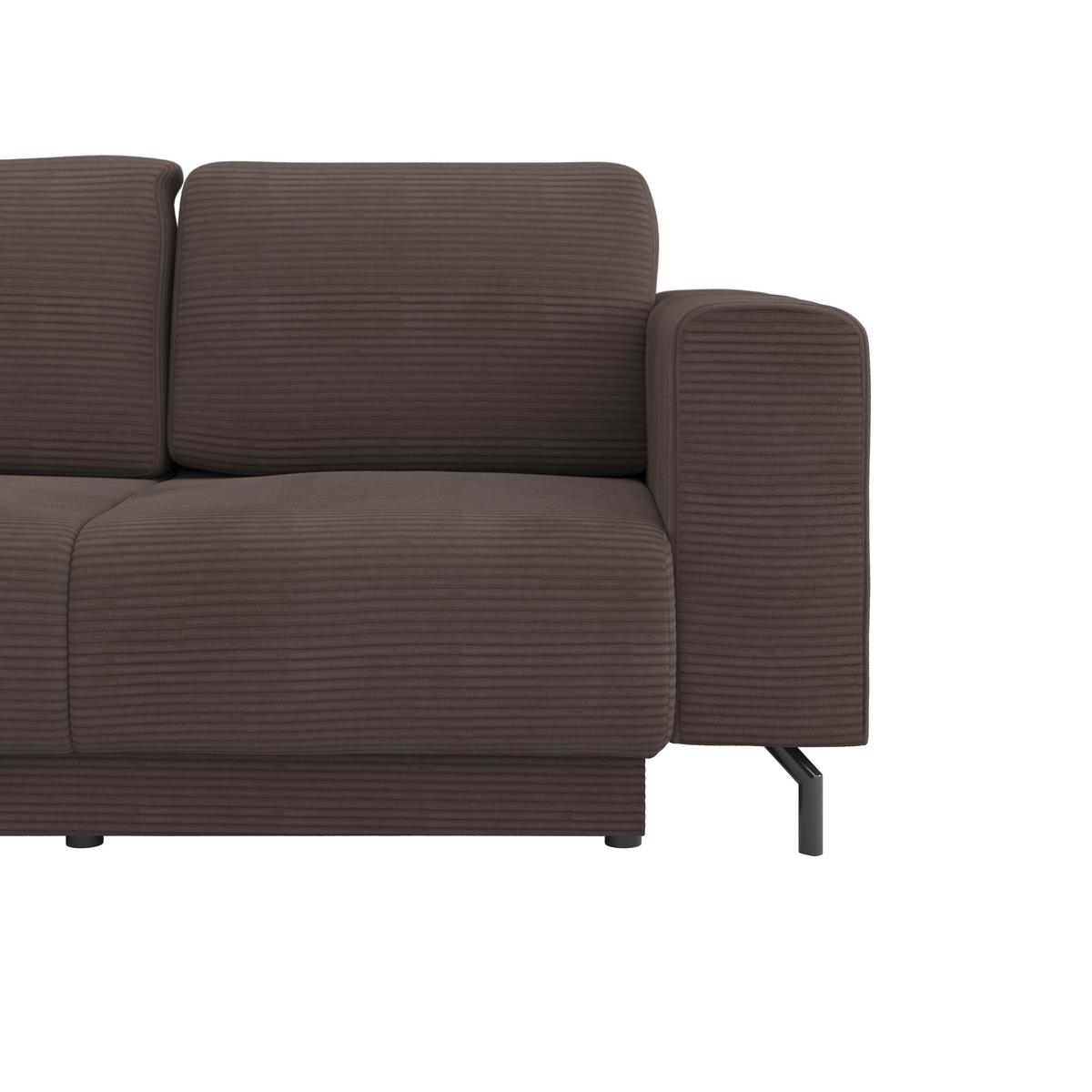 Kutna Garnitura Veni - smeđa/crna, Moderno, tekstil (210/272cm) - Modern Living