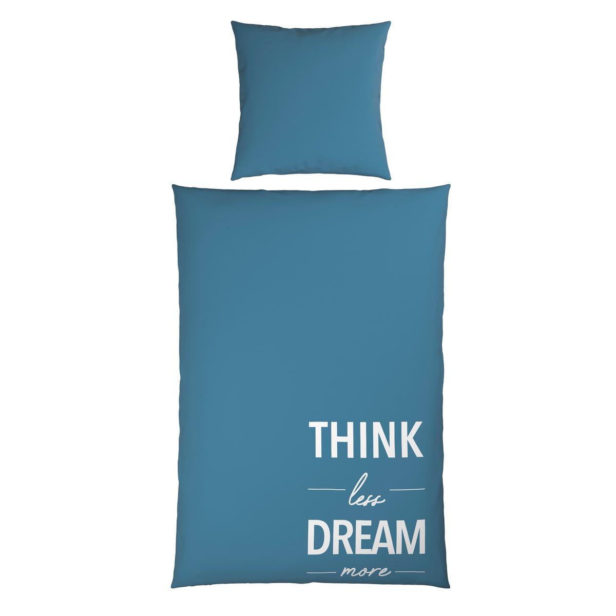 Bettwäsche Think Blau ca. 135x200cm - Blau, Textil (135/200cm) - Mömax