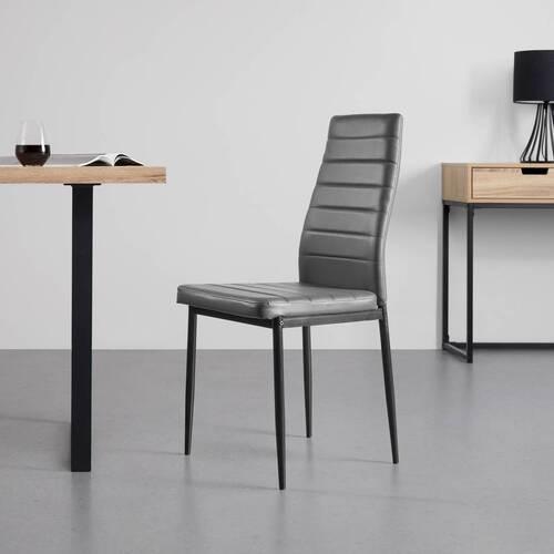 Szék Dani - fekete/szürke, Modern, textil/fém (42/96/54cm) - Best Price