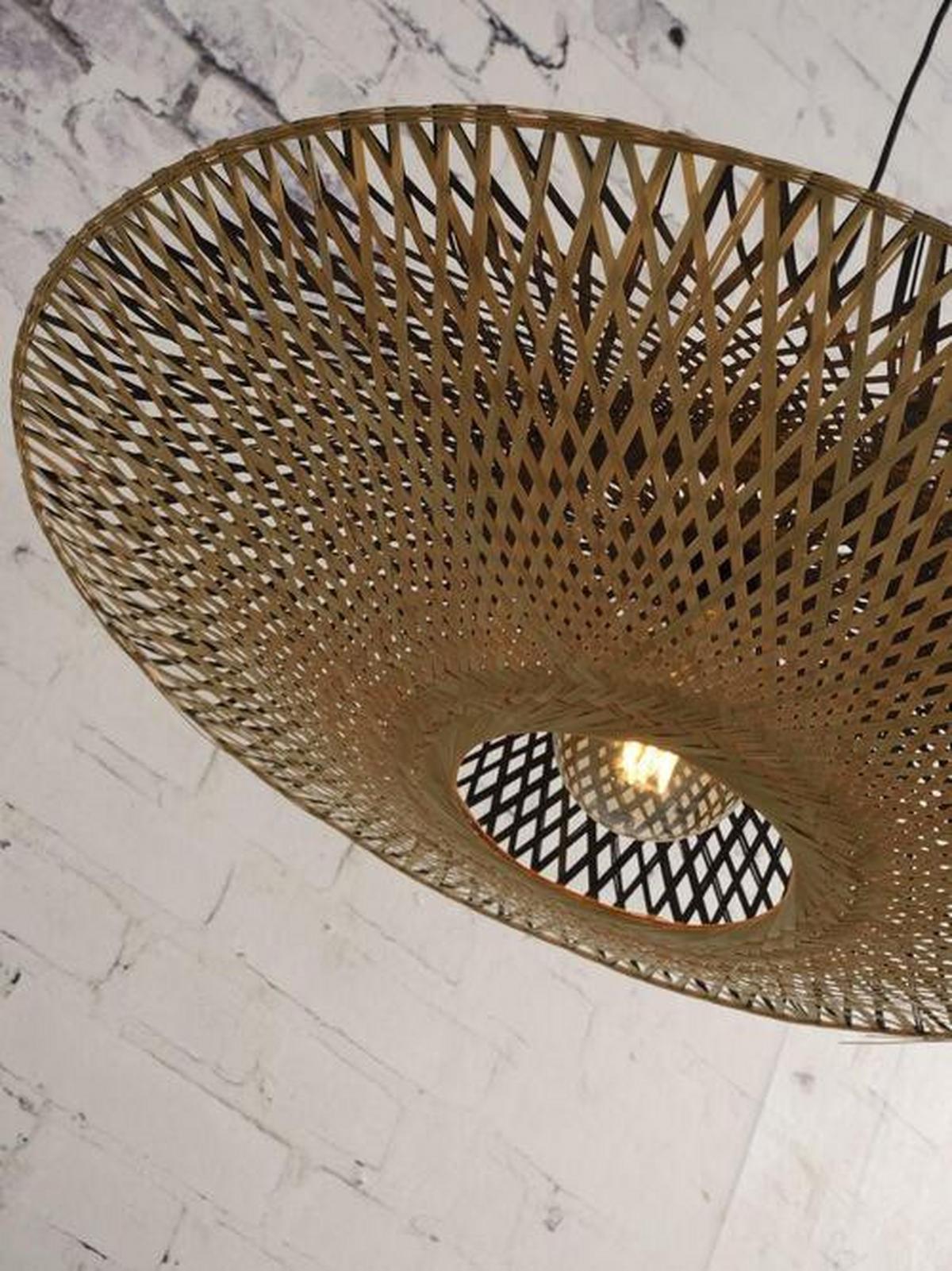 Függőlámpa Kalimantan/h20/bn - fekete/világosbarna, Natur, természetes anyagok (87/21cm) - Good & Mojo