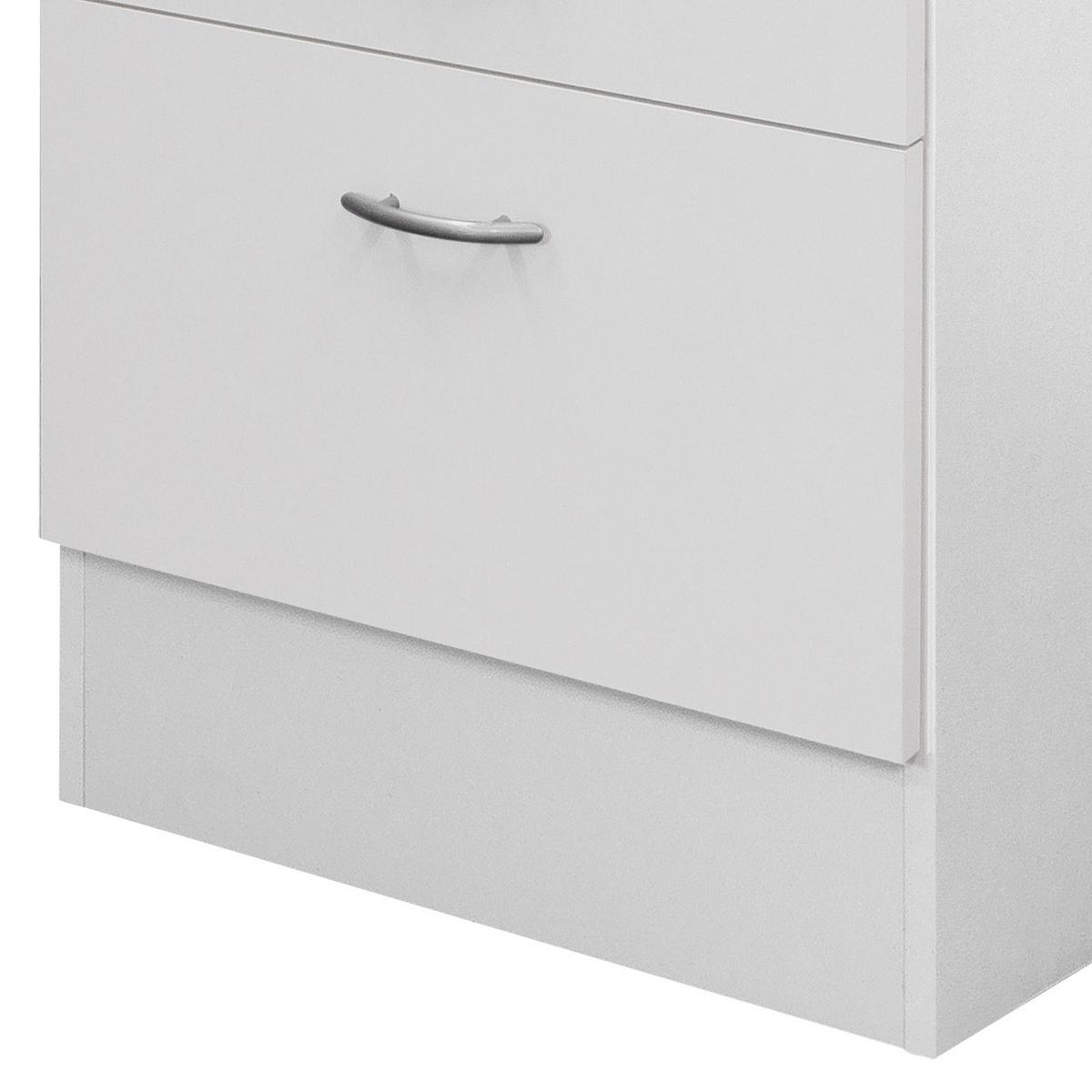 Kuhinjska Spodnja Omarica Wito, Bela, Barva Hrasta - barve nerjavečega jekla/bela, umetna masa/leseni material (50/85/60cm) - FlexWell