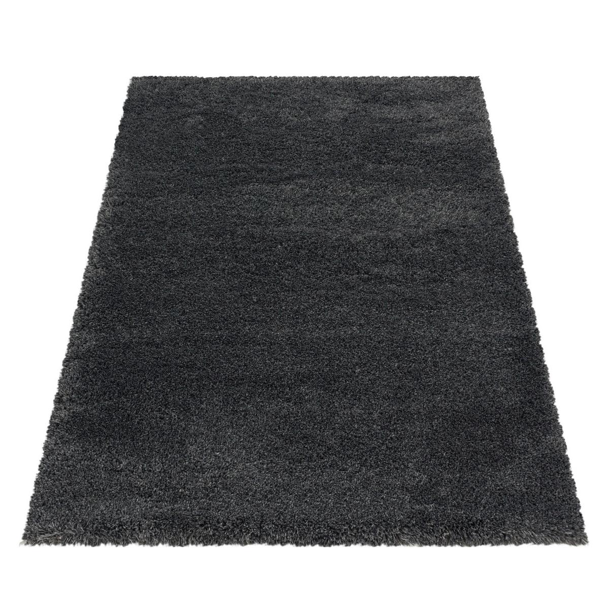 Hochflorteppich Fluffly Grau ca. 160x230cm - Grau, Basics, Textil (160/230cm) - Novel