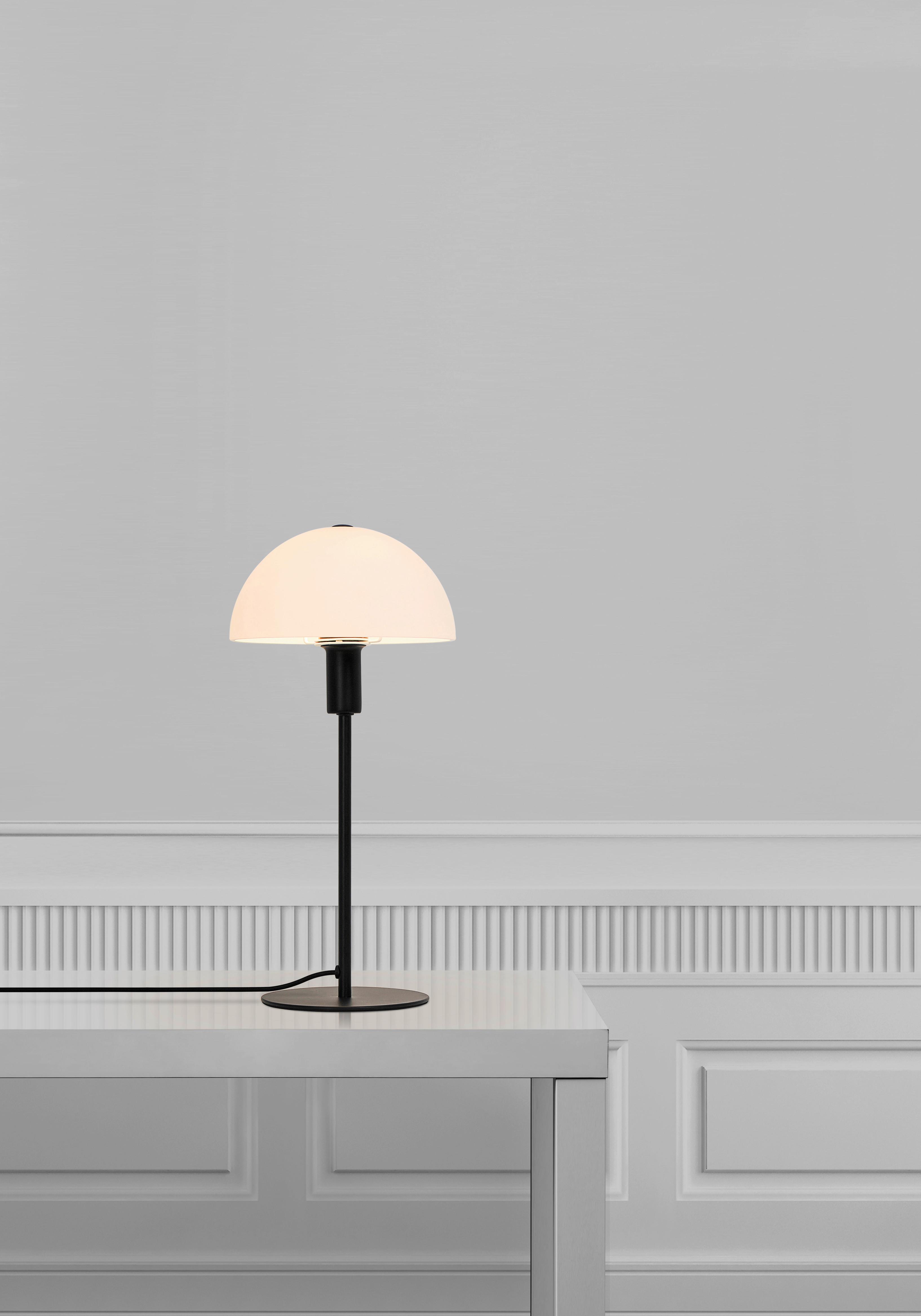 LAMPA STOŁOWA 2112305003 - biały/czarny, Basics, metal/szkło (20/20/41.5cm) - Nordlux