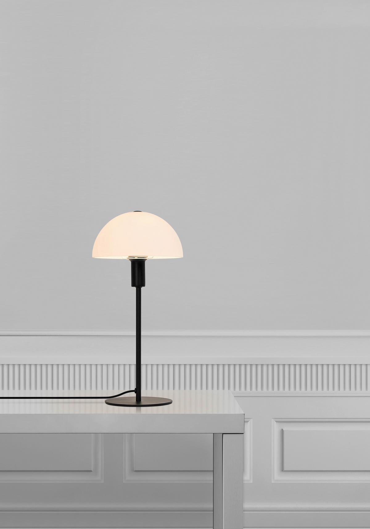 LAMPA STOŁOWA 2112305003 - biały/czarny, Basics, metal/szkło (20/20/41.5cm) - Nordlux