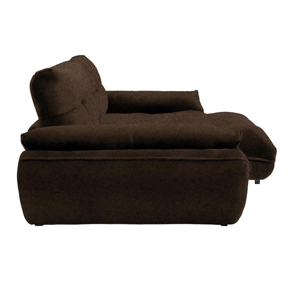 Wohnlandschaft Vivo Dunkelbraun - Dunkelbraun/Schwarz, MODERN, Kunststoff/Textil (317/63/179cm) - Premium Living