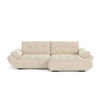 Wohnlandschaft Vivo Creme - Creme/Schwarz, MODERN, Kunststoff/Textil (317/63/179cm) - Mömax