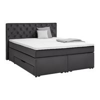 Boxspringbett Chester Anthrazit ca. 160x200cm - Anthrazit/Schwarz, Holzwerkstoff/Kunststoff (160/200cm) - Mömax