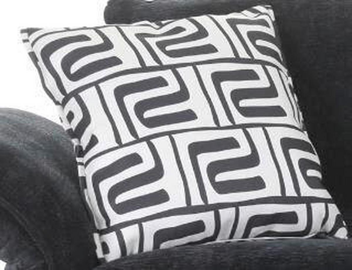 Zierkissen Ottawa Schwarz/Beige ca. 60x60cm - Beige/Schwarz, MODERN, Textil (60/60/60cm) - Premium Living