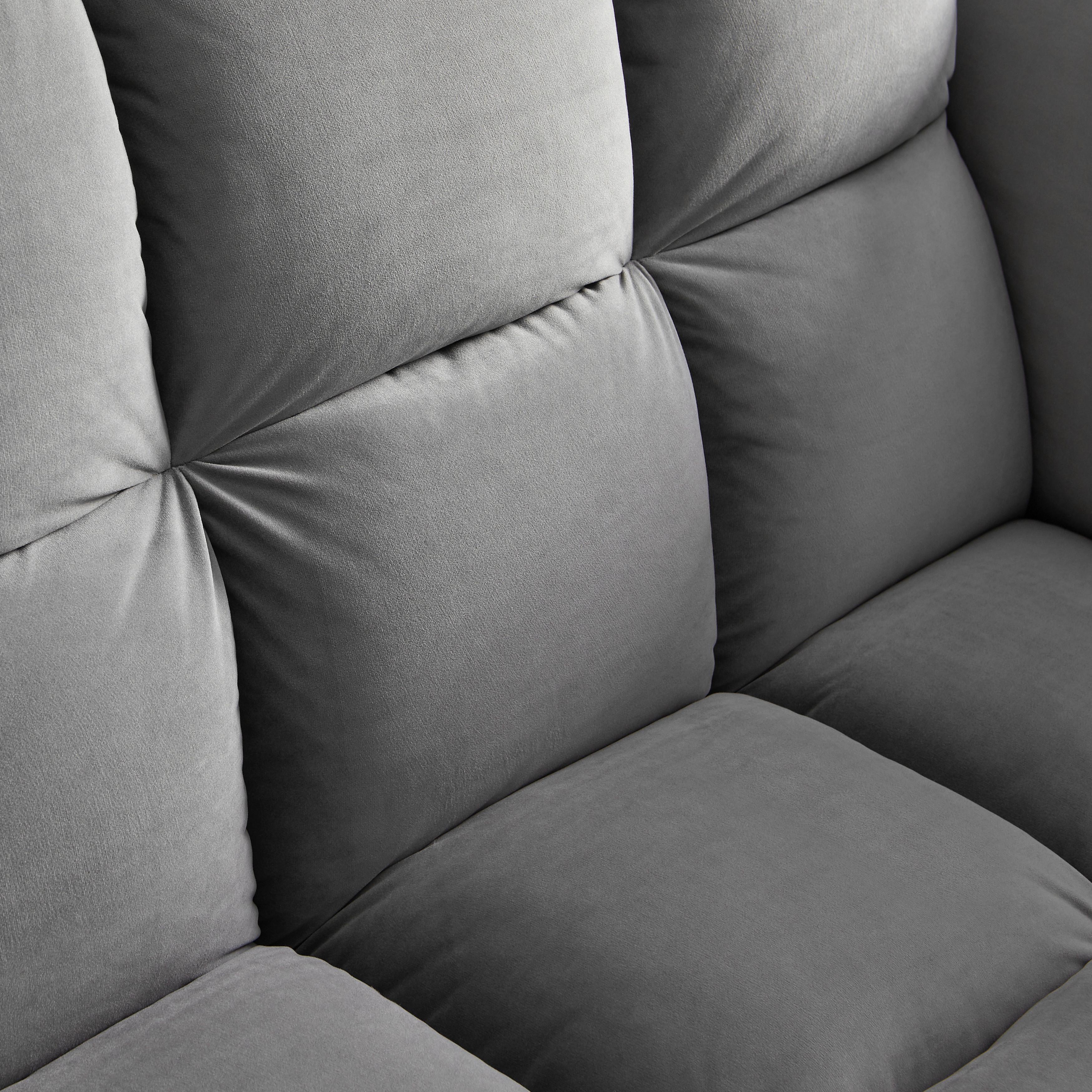 BÄDDSOFFA CORA - grå/naturfärgad, Modern, trä/textil (214/92/81cm) - Bessagi Home
