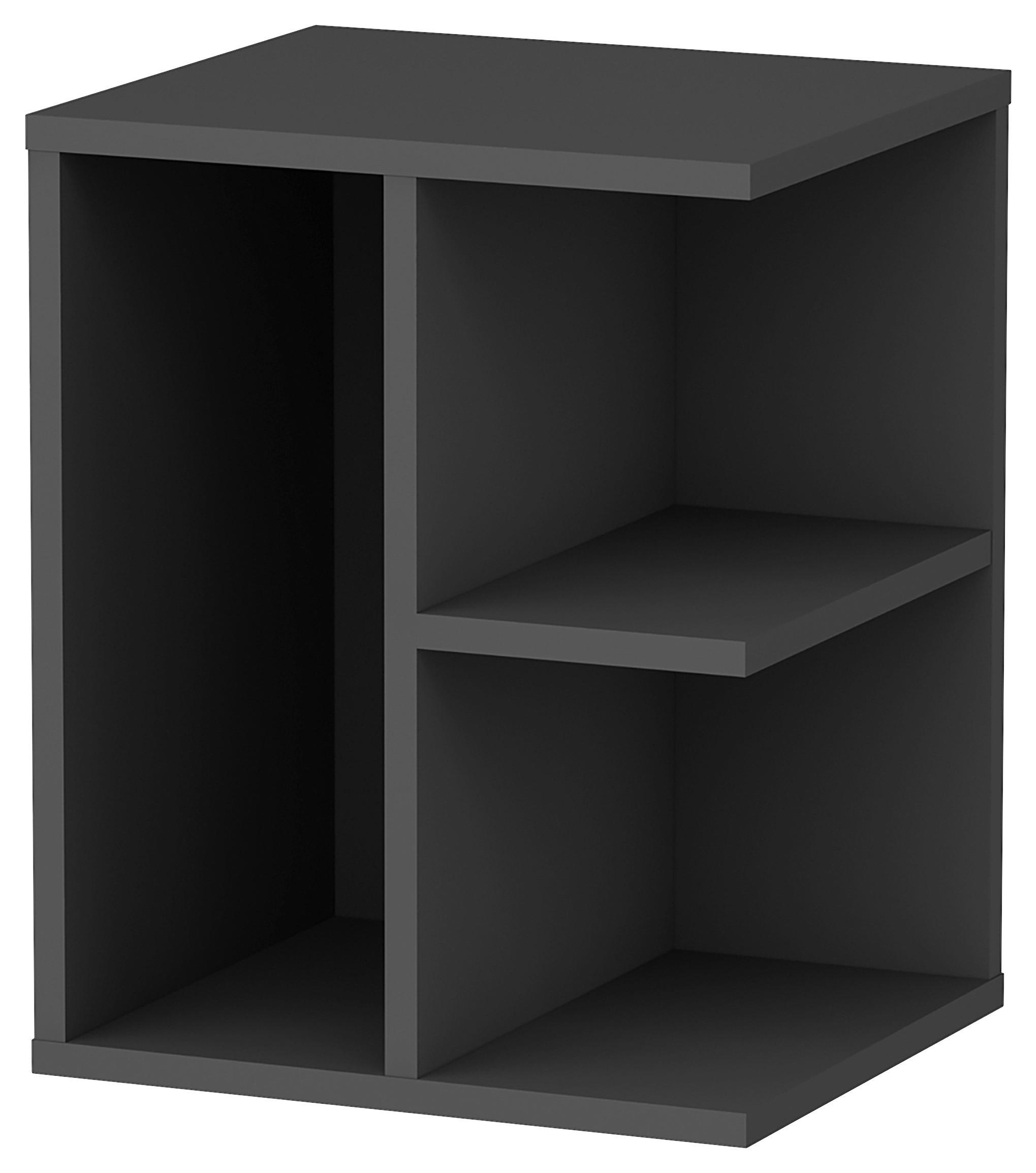 Nachttisch Prometheus ca. 40x50x39,6cm Anthrazit,Walnuss - Anthrazit/Walnussfarben, Design, Holzwerkstoff (40/50/39,6cm) - MID.YOU