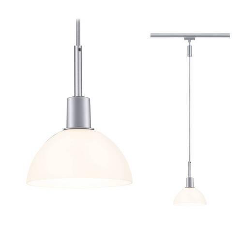 Schienensystem-Hängeleuchte Pendulum Sarrasani max. 20 W - Chromfarben/Opal, Basics, Glas/Metall (14/140cm) - Paulmann