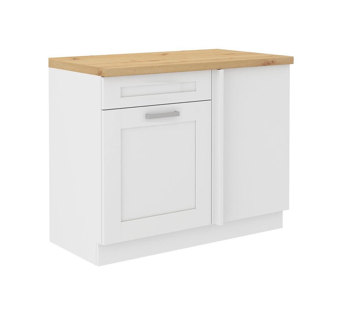 Corp pe colț Luisa - alb, Romantik / Landhaus, material pe bază de lemn (110/86/60cm)