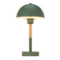 LAMPA STOŁOWA SANTA CLARITA *SBN* - zielony/kolor naturalny, Konventionell, metal/drewno (20/38cm) - Novel