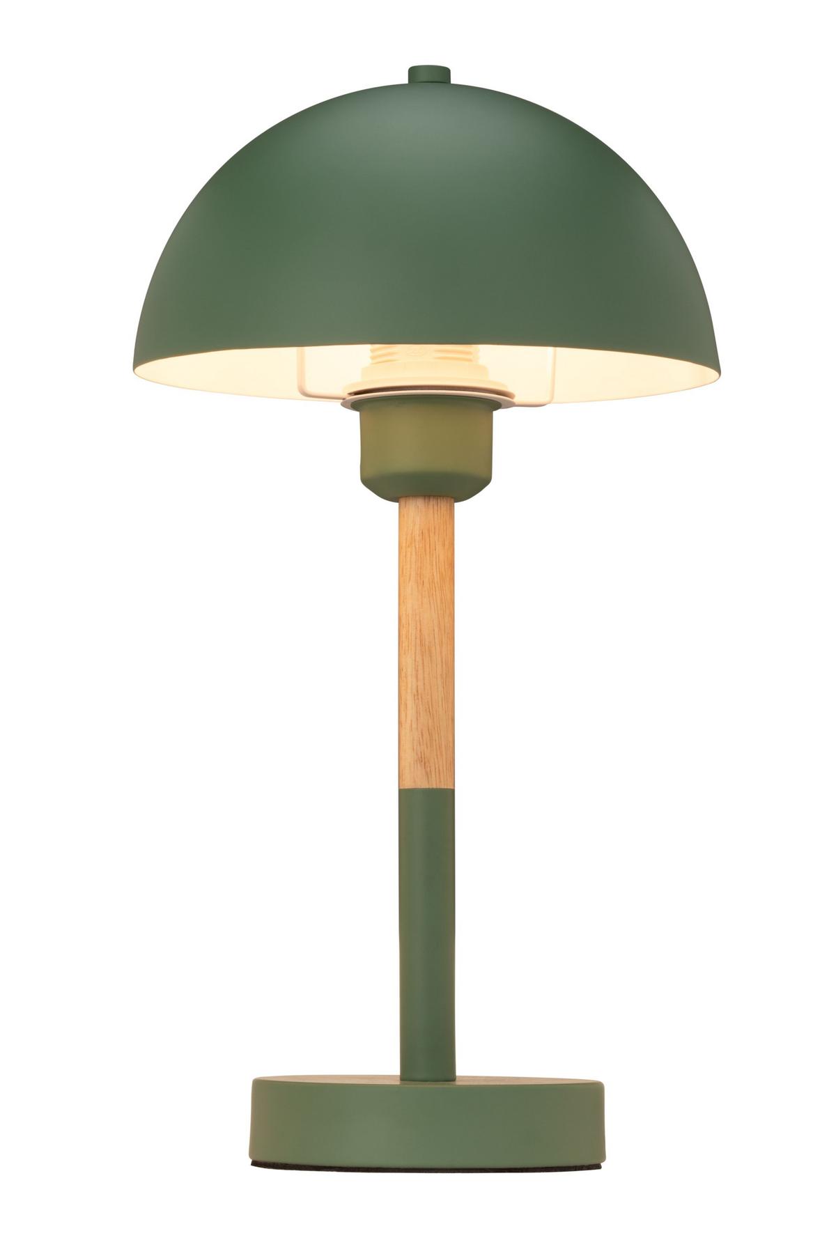 LAMPA STOŁOWA SANTA CLARITA *SBN* - zielony/kolor naturalny, Konventionell, metal/drewno (20/38cm) - Novel