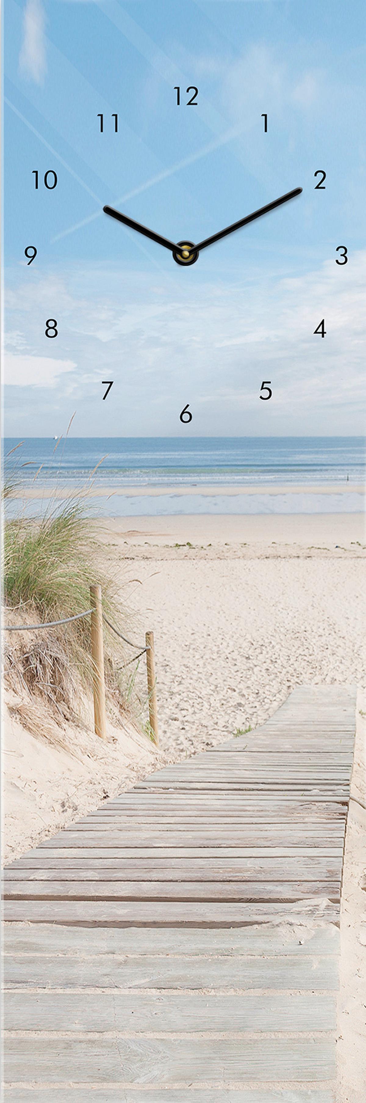 ZEGAR ŚCIENNY GU-STK1081 - różnokolorowy, Natur, szkło (20/60/3,1cm) - Euroart