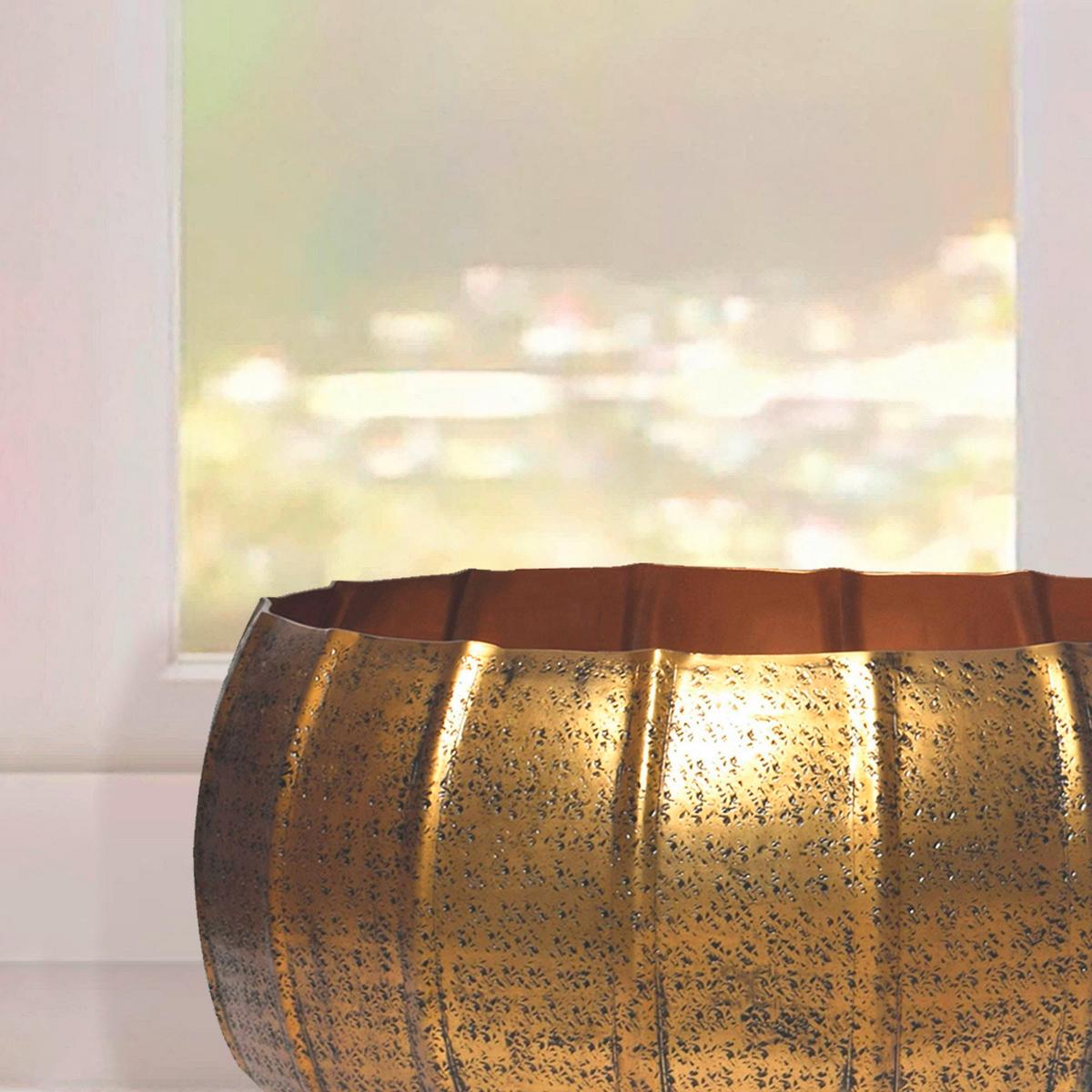 DEKOVASE PFLANZKÜBEL 2ER SET GOLD - Goldfarben, Design, Metall (39/17/39cm) - Livetastic