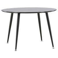 Esstisch Dipp Ø ca. 115 cm Schwarz - Schwarz, Design, Holzwerkstoff/Metall (115/115/75cm) - Livetastic