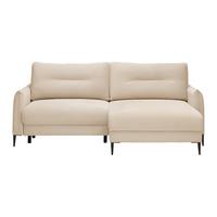 Ecksofa Domingo Beige - Beige/Schwarz, MODERN, Textil/Metall (221/94/142cm) - Mömax