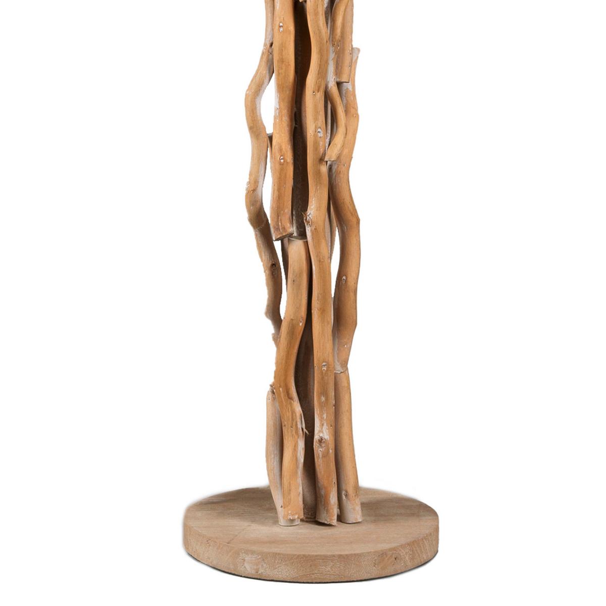 Stehleuchte Agar Schwarz/Akaziefarben max. 22 W - Schwarz/Akaziefarben, Natur, Holz/Metall (40/40/167cm)