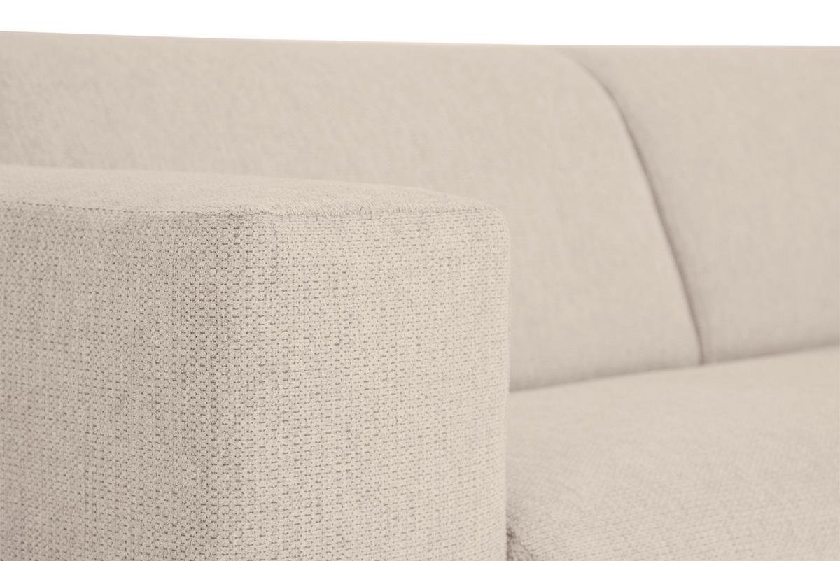 SOFA TRZYOSOBOWA OSLO_LZ - beżowy/czarny, Design, tkanina/drewno (218/77/93cm) - MID.YOU
