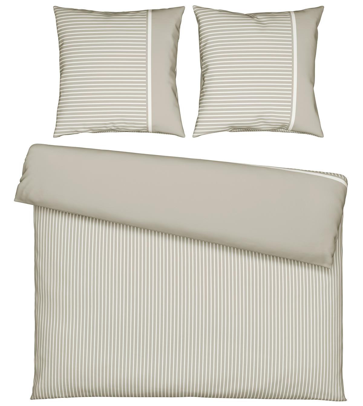 Bettwäsche Johannes XXL Hellbraun ca. 200x200cm - Hellbraun, KONVENTIONELL, Textil (200/200cm) - Mömax