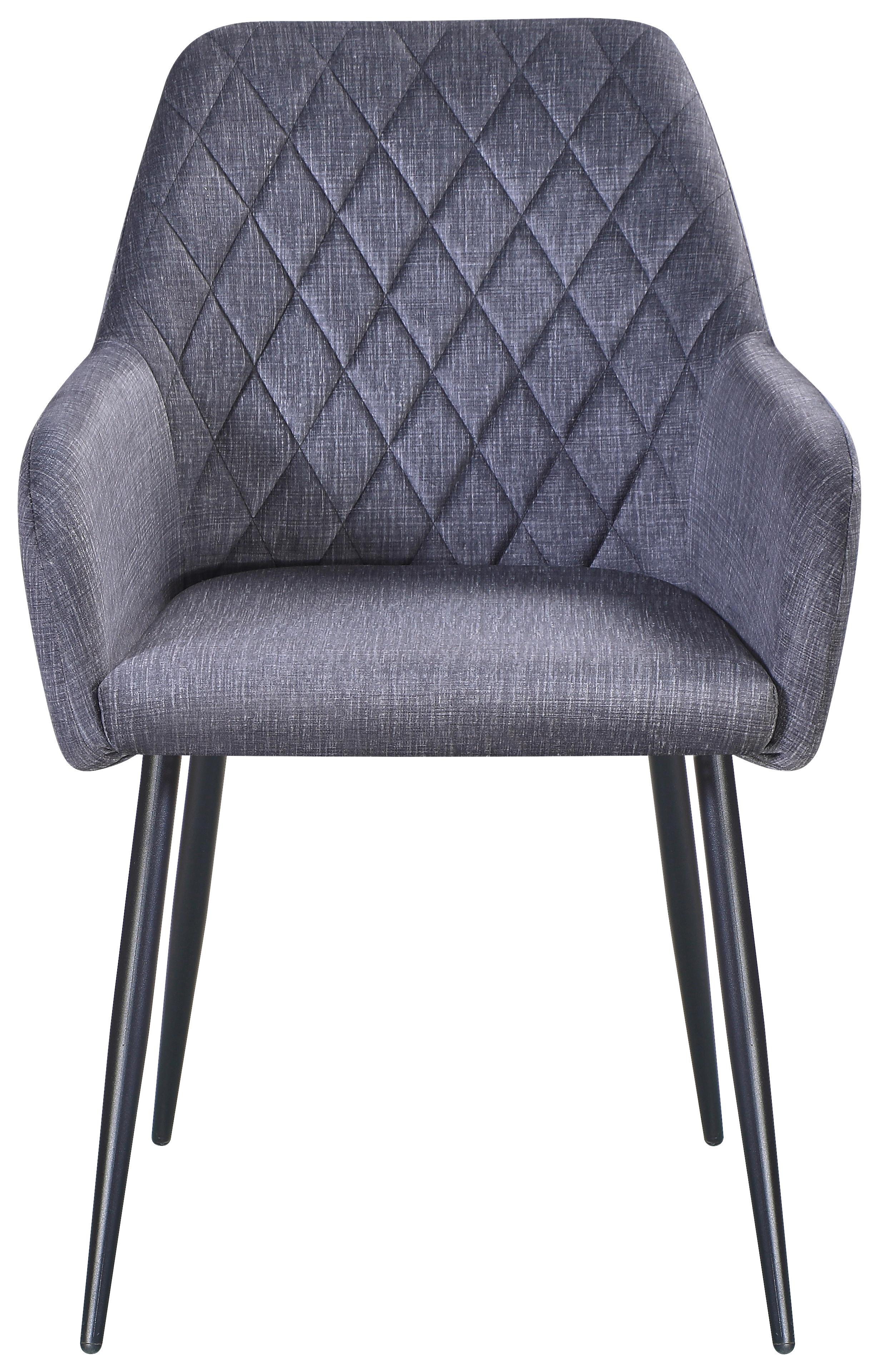 Karosszék Szürke Maja - fekete/szürke, Modern, textil/fém (58/86/61cm) - Mömax