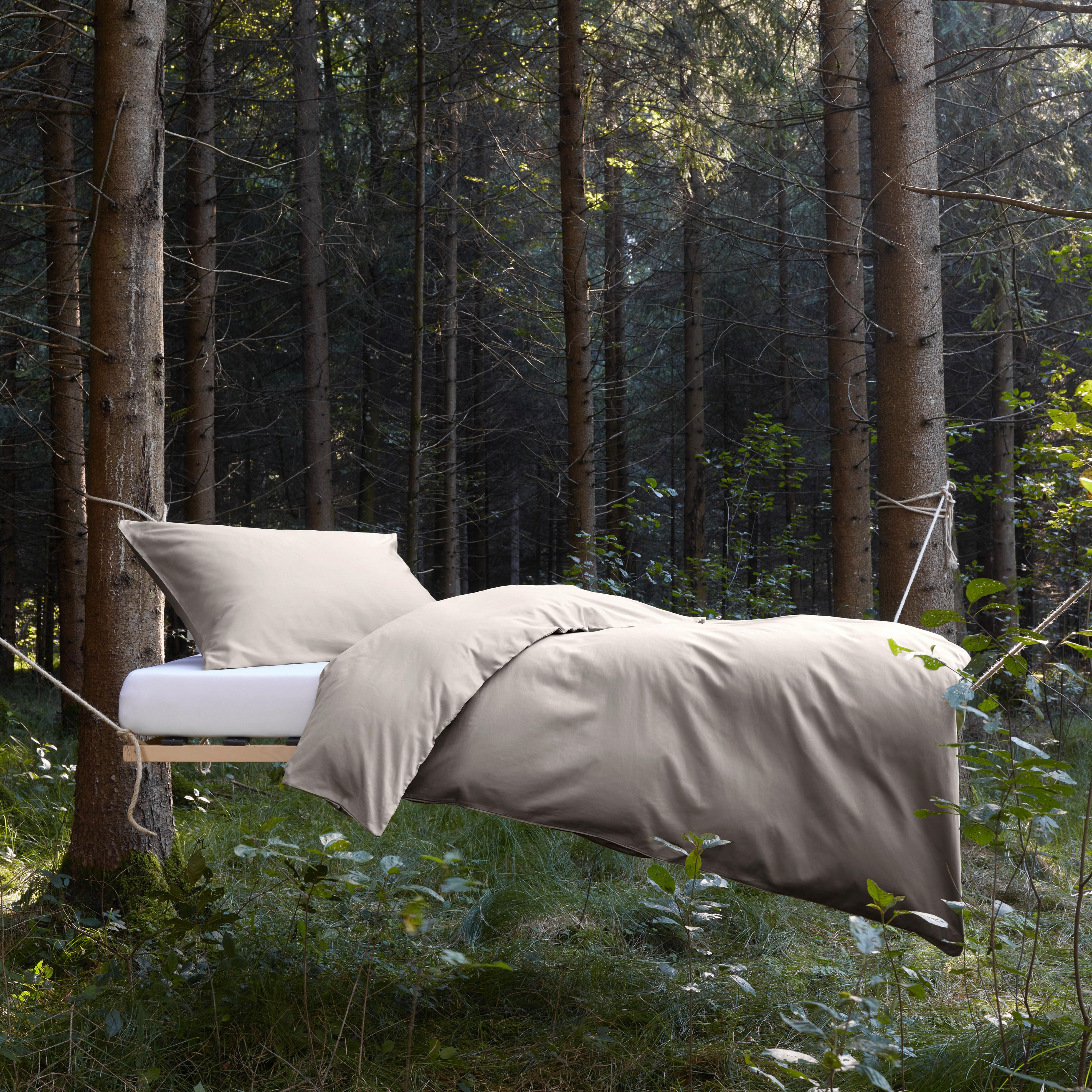 Posteljnina Bio-eva Uni, Rjavosiva, Ca. 140x200 Cm - rjavosiva, Moderno, tekstil (140/200cm) - ecoTree