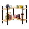 KÖKSHYLLA RITA - CORNER - svart/naturfärgad, Modern, metall/naturmaterial (30/33/30cm) - Mömax