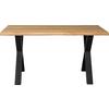 BUREAU OAK - noir/couleur chêne, Natur, métal/bois (140/60/75cm) - Mömax