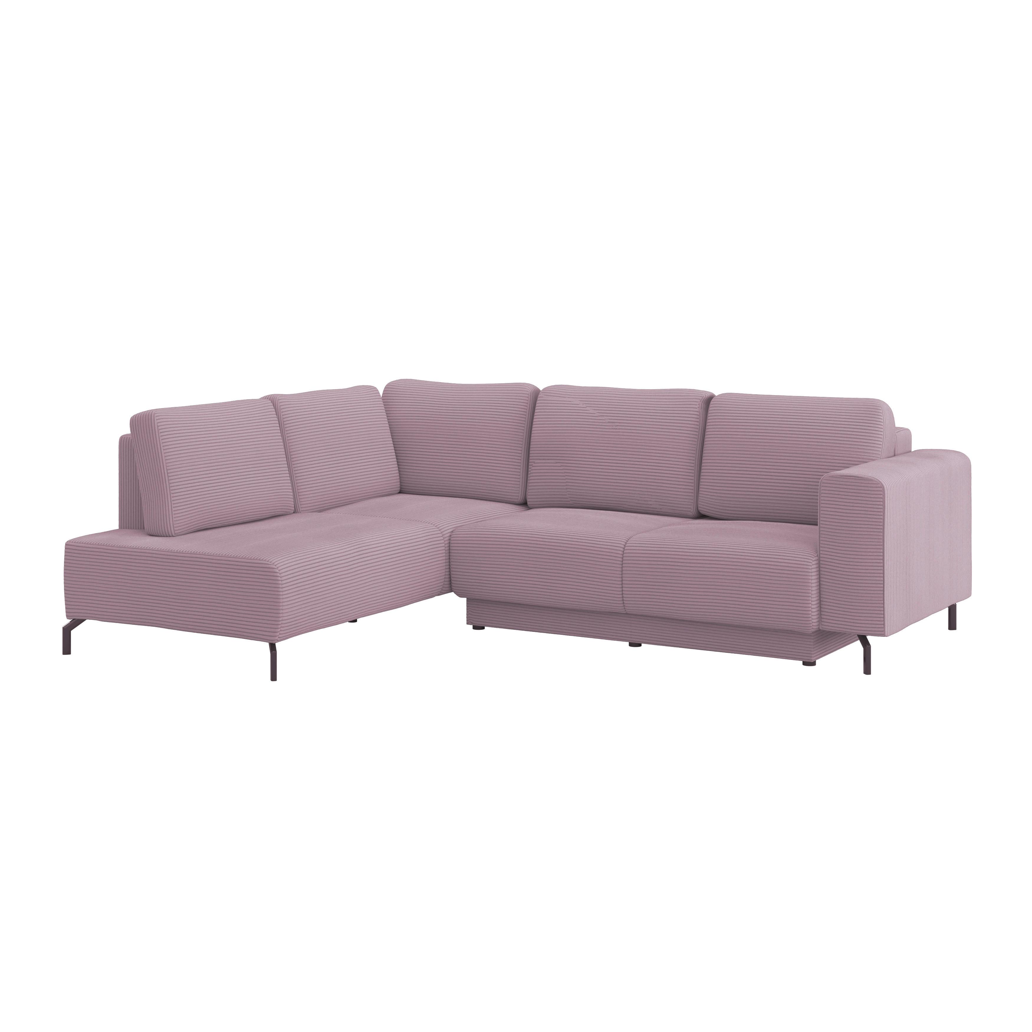 Kutna Garnitura Veni - ljubičasta/crna, Moderno, tekstil (210/272cm) - Modern Living