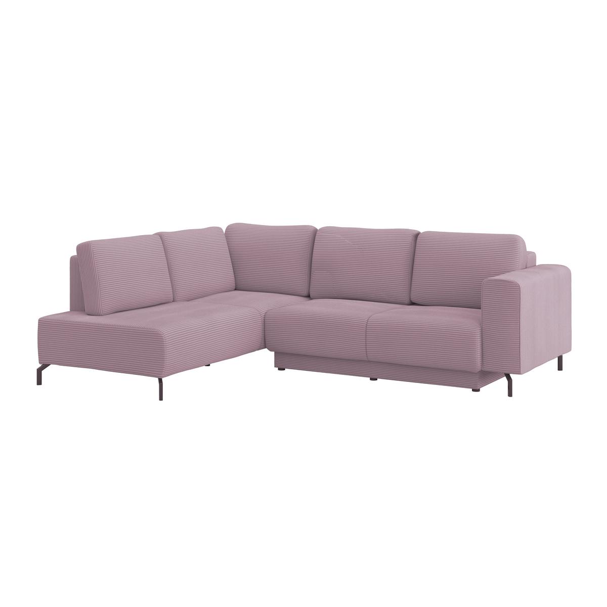 Kutna Garnitura Veni - ljubičasta/crna, Moderno, tekstil (210/272cm) - Modern Living