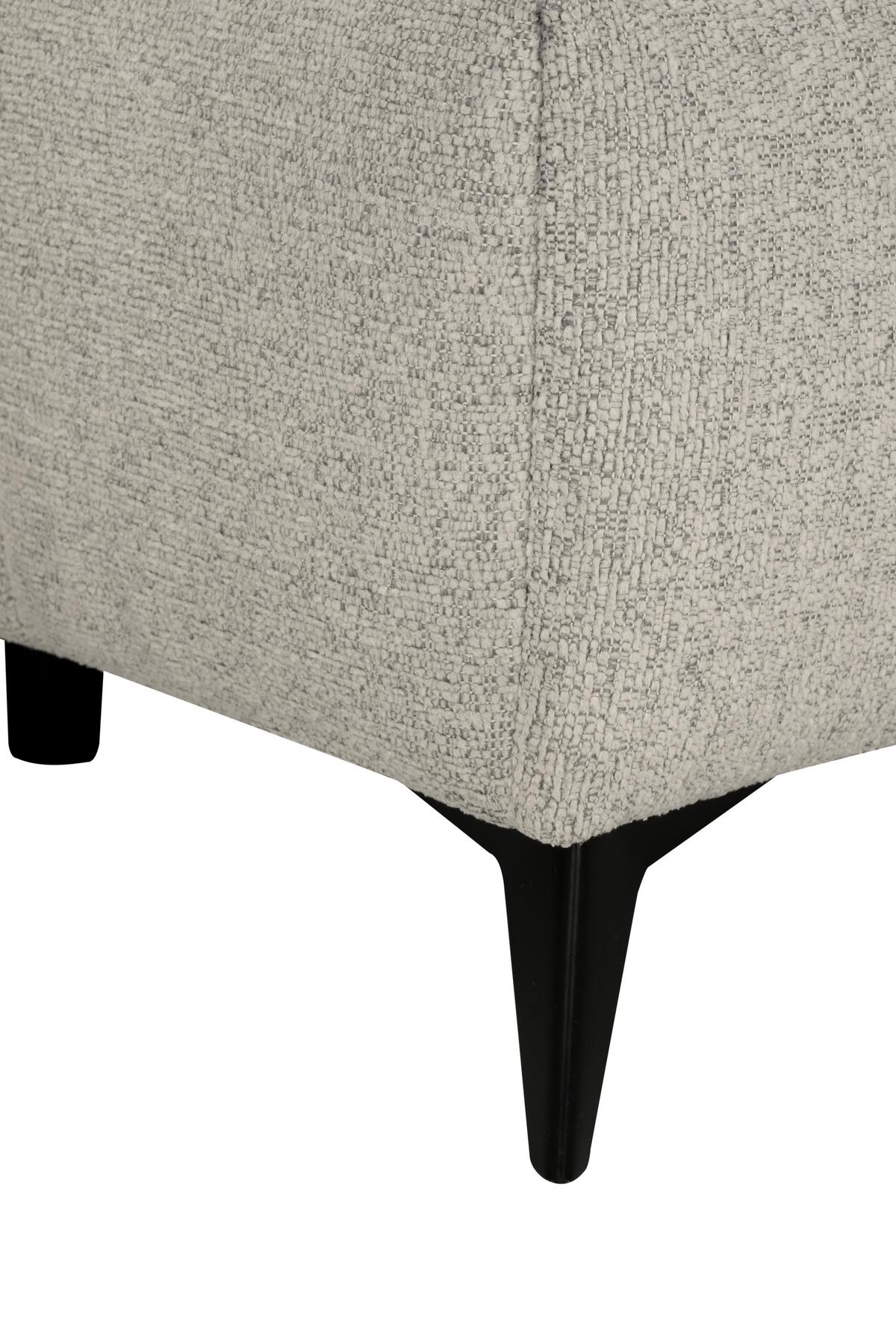 Sedežna Garnitura Venice, Desna - črna/bela, Moderno, kovina/tekstil (268/107/156cm) - Premium Living