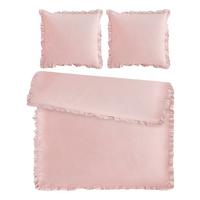 Bettwäsche Rüschen XXL Rosa ca. 200x200cm - ROMANTIK / LANDHAUS, Textil (200/200cm) - Modern Living