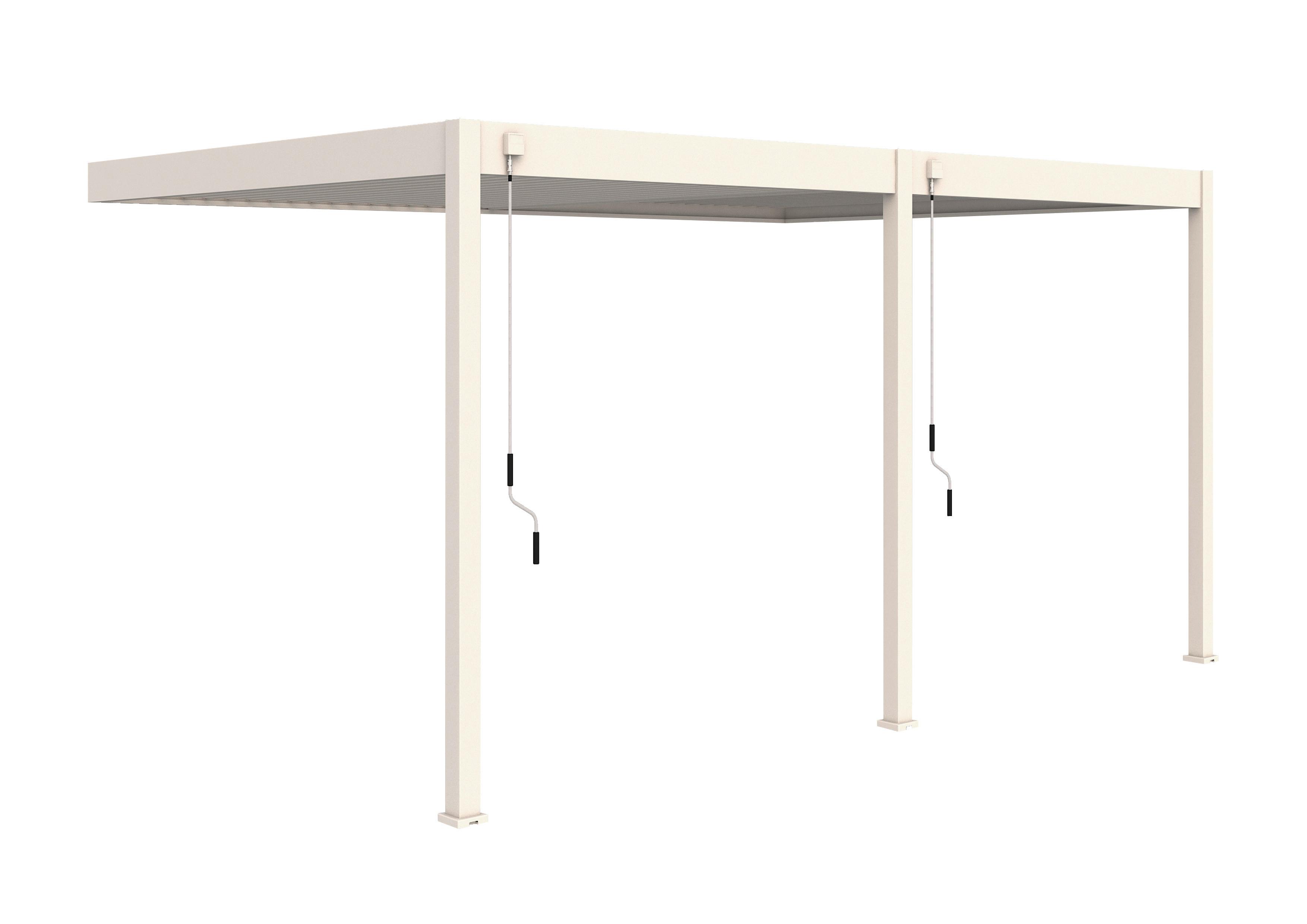 Pavillon Deluxe Plus ca. 600x266x400 cm Weiß - Weiß, Basics, Metall (600/266/400cm) - WEIDE