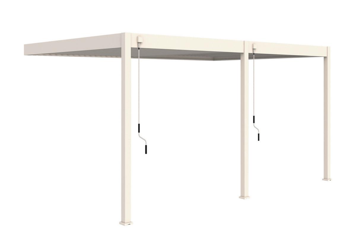 PERGOLA DELUXE PLUS 4X6M WEISS - Weiss, Basics, Metall (600/266/400cm) - Gardenson