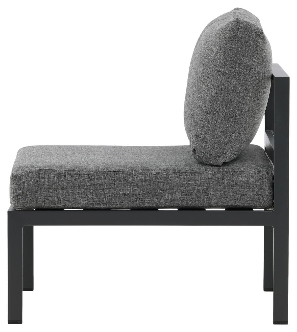 LOUNGESESSEL COPACABANA - Schwarz/Grau, KONVENTIONELL, Metall (70/65/74cm) - Gardenson
