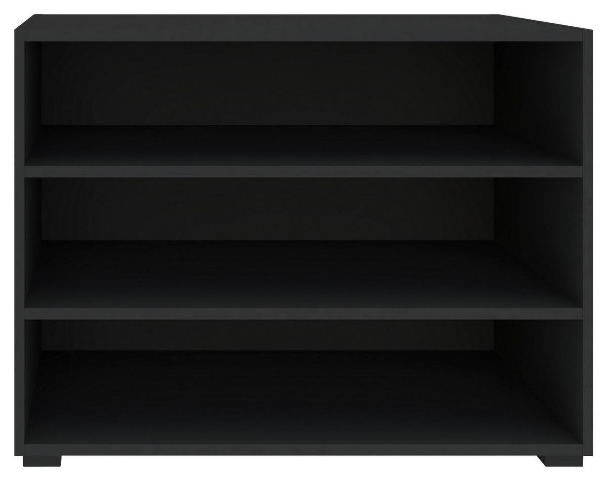 Regal Unit in Anthrazit - Anthrazit/Schwarz, Modern, Holzwerkstoff (91,2/67,2/40cm) - Based