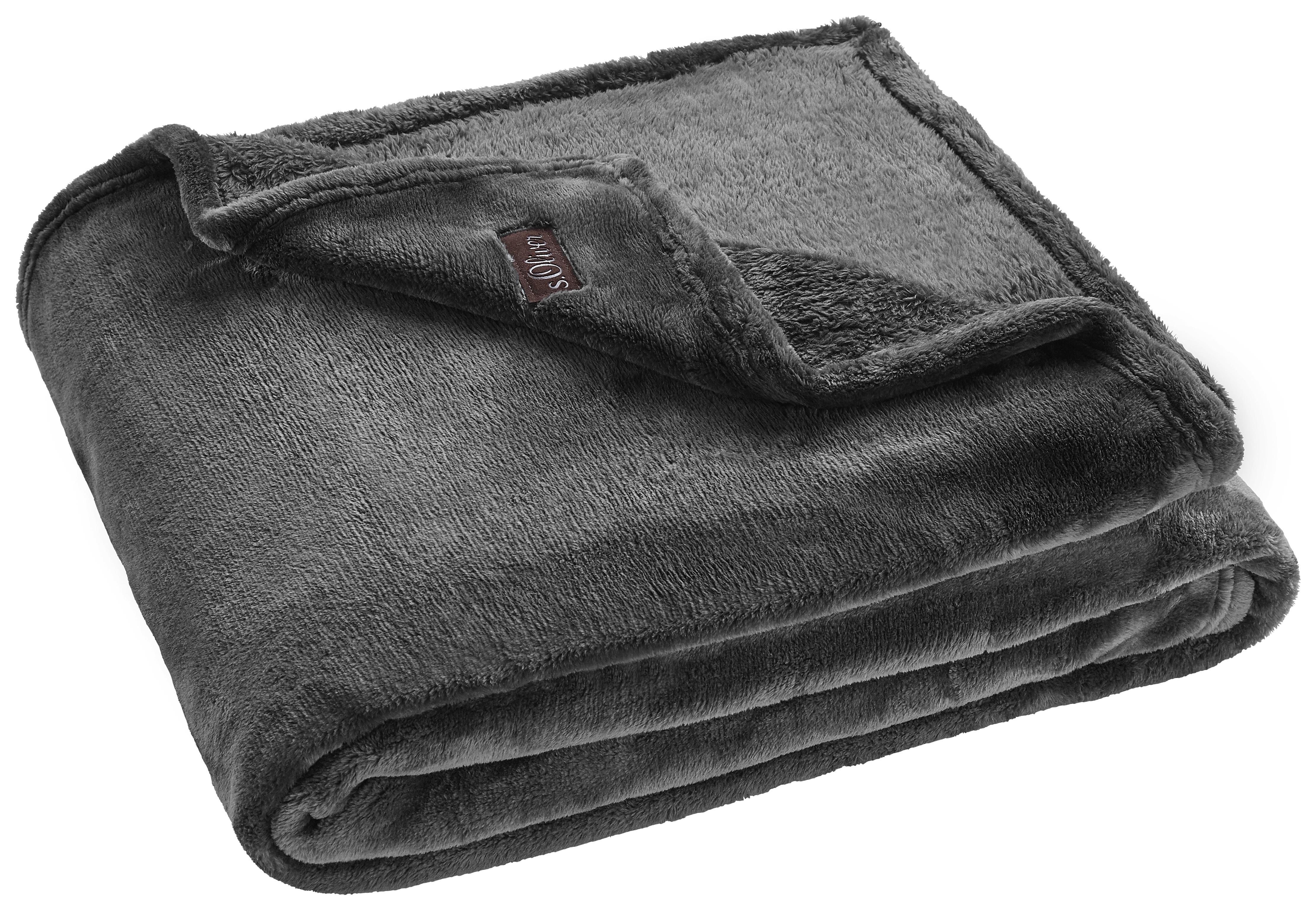 Kuscheldecke S'Oliver in Dunkelgrau ca. 150x200 cm - Dunkelgrau, MODERN, Textil (150/200cm) - S. Oliver