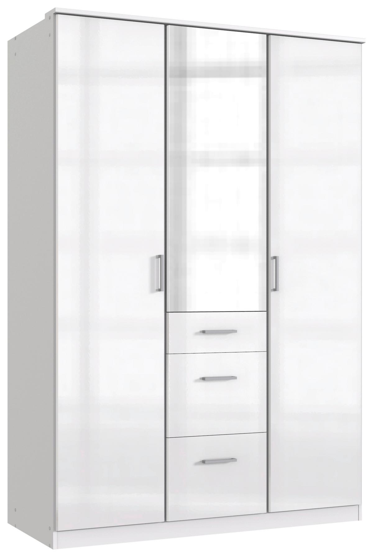 Ormar S Klasičnim Vratima Clack - bijela/srebrne boje, Basics, drvni materijal (135/199/58cm) - Modern Living