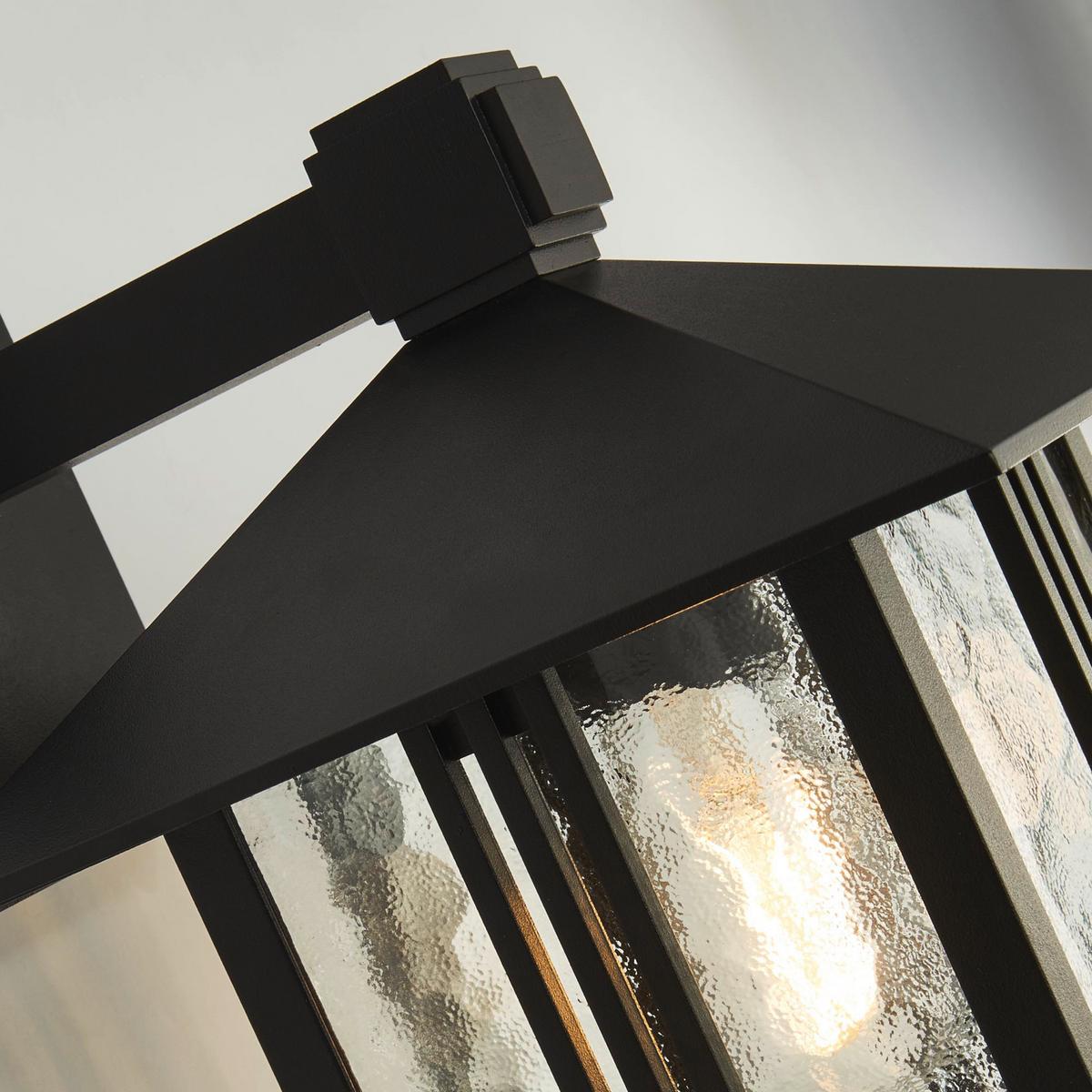 Kültéri Falilámpa Venice 7926bk - fekete/áttetsző, Basics, üveg/fém (23/23/36cm)