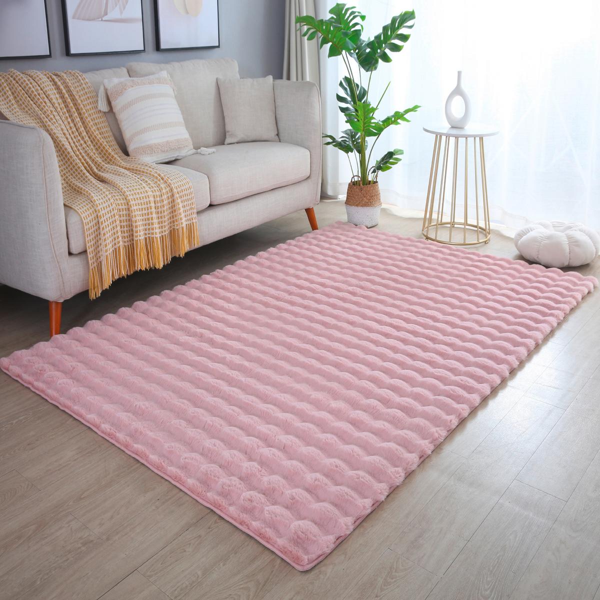 Preproga Z Visokim Florom Ambiance, Roza, 80x250cm - roza, Basics, tekstil (80/250cm)