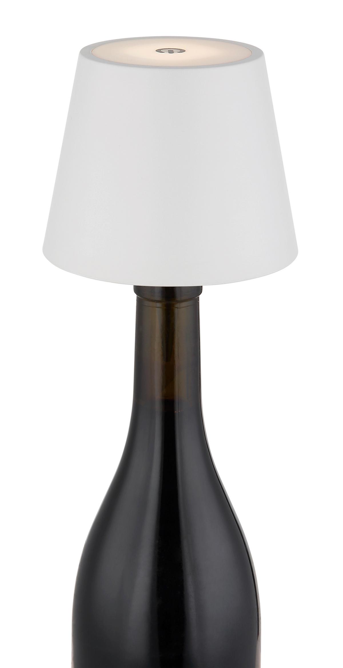 AKKU-TISCHLEUCHTE 58488W VERSCHLUSSLICHT - Weiss, Design, Kunststoff/Metall (10,6/36cm) - Globo