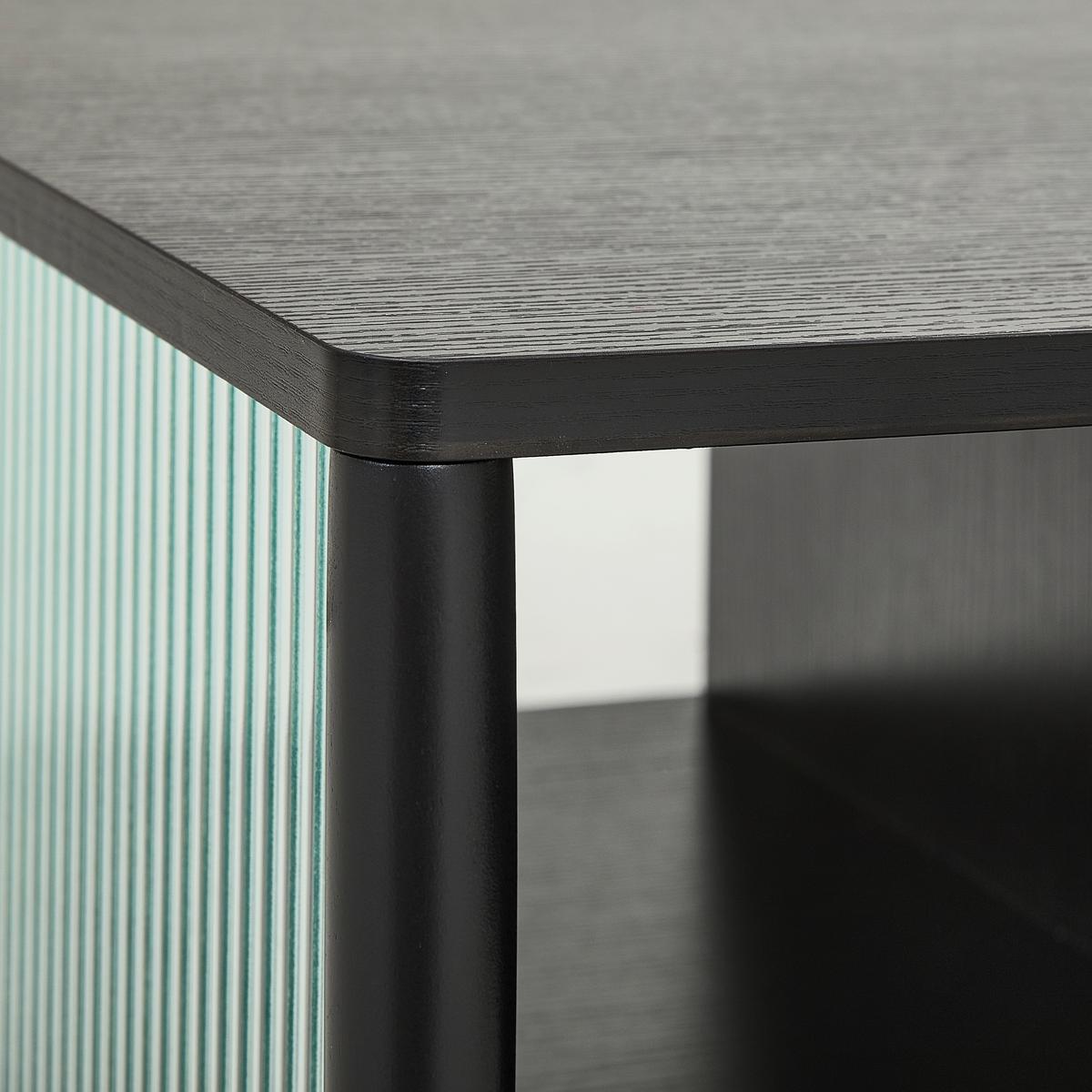 STOLIK KAWOWY NORDIC - czarny, Design, materiał drewnopochodny/drewno (110/42/60cm) - MID.YOU