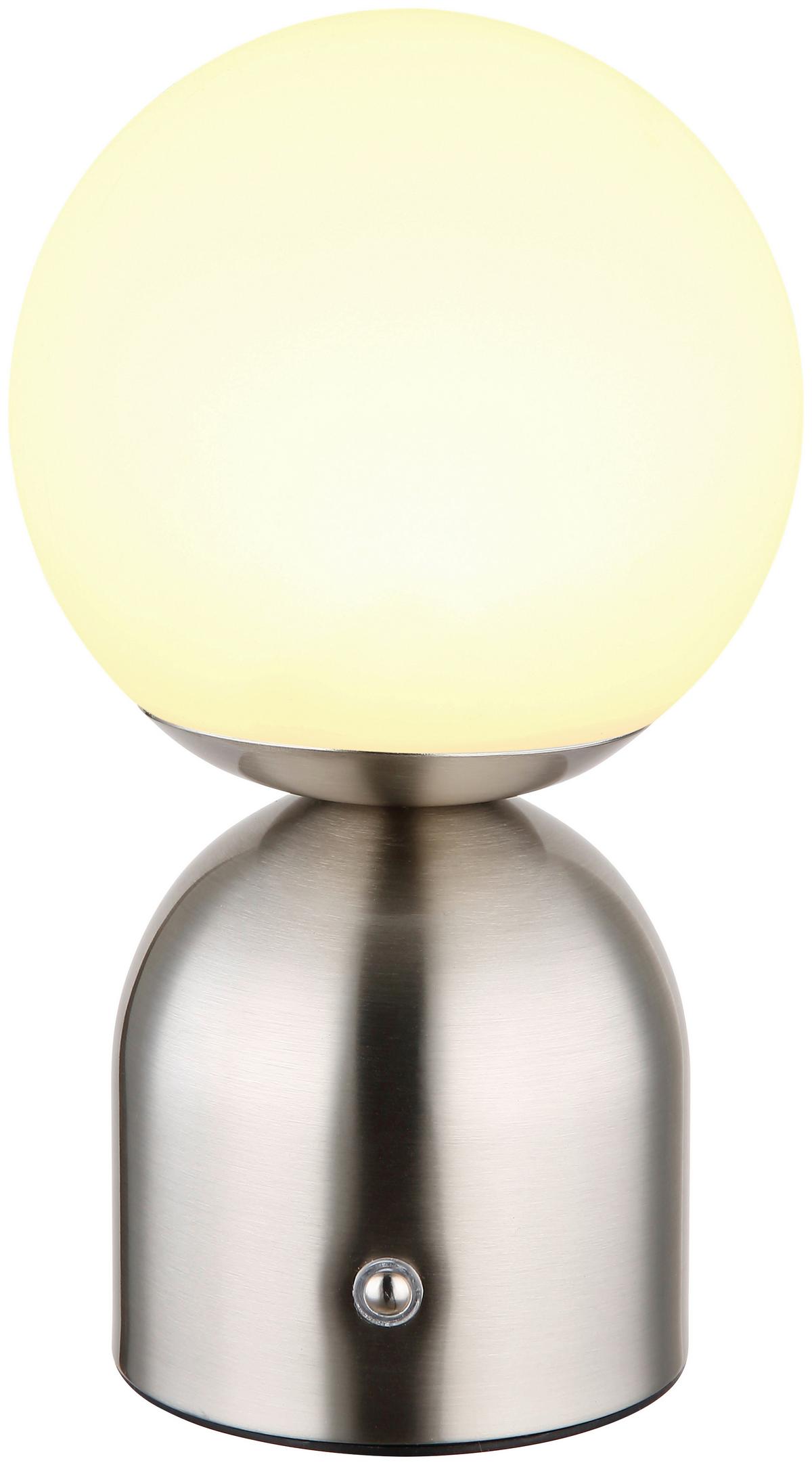 Led Svjetiljka Stolna Lopa - boje nikla/opalna, Moderno, metal/plastika (12/21cm) - Mömax