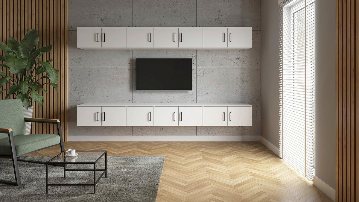 Aufsatzschrank Multistauraum Weiß - Schwarz/Weiß, MODERN, Holzwerkstoff/Kunststoff (45/35/40cm) - Based