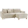 Wohnlandschaft Lille Beige - Hellbraun/Beige, MODERN, Holz/Textil (232/110/156cm) - Mömax